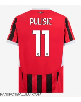 AC Milan Christian Pulisic #11 Tricou Fotbal Replică 2024-25 Barbati Acasa